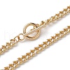 Brass Curb Chain Necklaces NJEW-JN03097-02-2