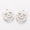 201 Stainless Steel Kitten Charms STAS-Q201-T111-2