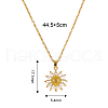 Elegant Brass Clear Cubiz Zirconia Flower Pendant Necklaces GH4498-4