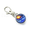 Galaxy Theme Luminous Glass Ball Pendant Decorations HJEW-JM02798-04-4