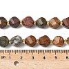 Natural Red Picasso Stone/Polychrome Jasper Beads Strands G-U023-A10-01-5
