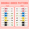PU Leather & Cotton Name Marker Keychain AJEW-WH0514-013-3