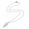 Non-Tarnish 304 Stainless Steel Pendant Necklace for Women NJEW-JN04387-04-4