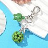 Turtle & Round Synthetic Turquoise Pendant Decorations HJEW-JM03277-6