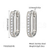 Elegant Stainless Steel Oval Hoop Earrings UE0817-8-1