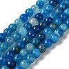 Dyed & Heated Natural Dragon Veins Agate Beads Strands G-P539-A01-17-1