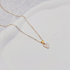 Alloy White Enamel Initial Pendant Necklaces WG51722-20-1