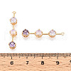 Brass Micro Pave Clear Cubic Zirconia Pendants KK-N267-01A-G-3