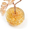 Natural Yellow Quartz Chips Tree of Life Decorations DJEW-B013-01C-3