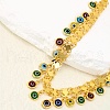 Fashionable Brass Colorful Evil Eye Tassel Anklets for Women NW2668-2