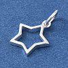 925 Sterling Silver Star Outline Charms STER-G043-02A-S-2