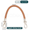   2Pcs 2 Colors Braided Imitation Leather Bag Straps FIND-PH0017-31P-2
