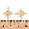 Brass Micro Pave Clear Cubic Zirconia Pendants KK-U017-10G-G-3