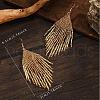 Bohemian Style Handmade Glass Seed Beads Tassel Dangle Earrings TX5514-2-2