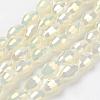 Electroplate Glass Beads Strands EGLA-J013-4X6mm-F03-1