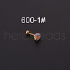 316L Surgical Stainless Steel Clear AB Cubic Zirconia Cartilage Earrings WG3C59B-03-1