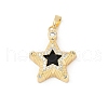 Brass Micro Pave Clear Cubic Zirconia Pendants KK-R213-14G-2