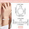 Beebeecraft 4Pcs 925 Sterling Silver Toggle Clasps STER-BBC0007-48B-2