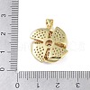 Rack Plating Brass Micro Pave Cubic Zirconia Pendants KK-K341-49G-01-3