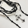 Gothic Cross Alloy & Plastic Imitation Pearl Pendant Multi Layered Necklaces for Women FS-WG7611B-01-1
