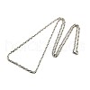 Tarnish Resistant Fashionable 304 Stainless Steel Rope Chain Necklace Making STAS-A028-N039P-L-1
