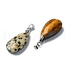 Faceted Natural & Synthetic Mixed Gemstone Pendants G-P519-06P-2