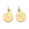 Golden Plated 304 Stainless Steel Charms STAS-C022-01K-G-2