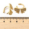 Brass Micro Pave Clear Cubic Zirconia Cuff Earrings EJEW-K309-06G-5