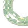 Electroplate Glass Beads Strands GLAA-P068-AB07-3