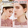 Beebeecraft 12Pcs Bowknot Brass Stud Earring Findings KK-BBC0011-92G-5