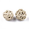 Handmade Reed Cane/Rattan Woven Beads WOVE-T006-007B-2