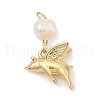 Natural Cultured Freshwater Pearl & Brass Pendants KK-U062-17G-1