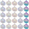 SUNNYCLUE 50Pcs 5 Colors UV Plating Iridescent Transparent Plastic Pendants TACR-SC0001-31-1