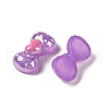 Glitter Plated Resin Cabochons RESI-H163-09A-2