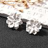 Alloy & 925 Sterling Silver & Acrylic Stud Earrings EJEW-Q013-09A-4