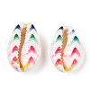 Printed Cowrie Shell Beads SSHEL-ZX006-07C-3