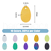 DICOSMETIC 800Pcs 10 Colors PVC Plastic Pendants KY-DC0001-26-2