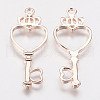 Long-Lasting Plated Alloy Open Back Bezel Pendants PALLOY-P166-13RG-A-2