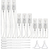 BENECREAT 30Pcs 3ml 5ml 10ml Glass Spray Bottle with PP Plastic Lid MRMJ-BC0002-75-1
