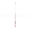 Natural Rose Quartz Pointed Dowsing Pendulums PALLOY-JF01983-01-1