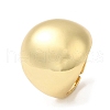 Rack Plating Brass Plain Dome Open Cuff Rings RJEW-E290-05G-1