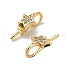 Star Rack Plating Brass Micro Pave Cubic Zirconia Pendant Bails KK-S397-15B-G-2