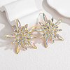 304 Stainless Steel Glass Stud Earrings for Women EJEW-M095-16G-4