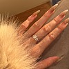 Oval & Rectangle 925 Sterling Silver Micro Pave Cubic Zirconia Finger Rings for Women RJEW-F180-03P-5