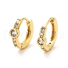 Clear Cubic Zirconia Hoop Earrings EJEW-G297-21G-1