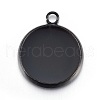 Stainless Steel Pendant Cabochon Settings STAS-L211-03C-B-1