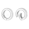   2pcs 925 Sterling Silver Spring Gate Rings with 925 Stamp STER-PH0002-15-1