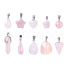 Heart Gemstone Pendants G-TA0001-19-2