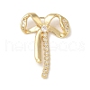 Brass Micro Pave Clear Cubic Zirconia Pendants KK-G499-05G-1