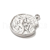 304 Stainless Steel Pendants STAS-B074-08P-08-2